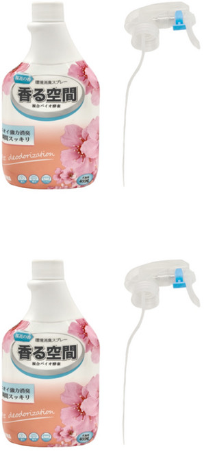 KOjIMA 環境除臭噴霧 清香山櫻, 400ml, 2瓶