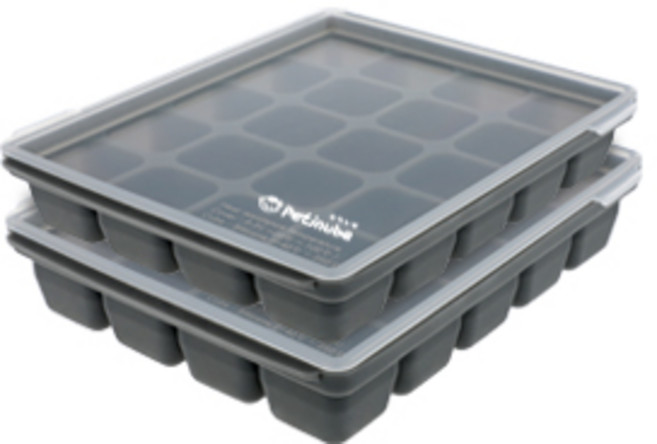 쁘띠누베 국내 제조 실리콘 멀티큐브 이유식 냉동용기 20구, 10ml, GRAY, 2개