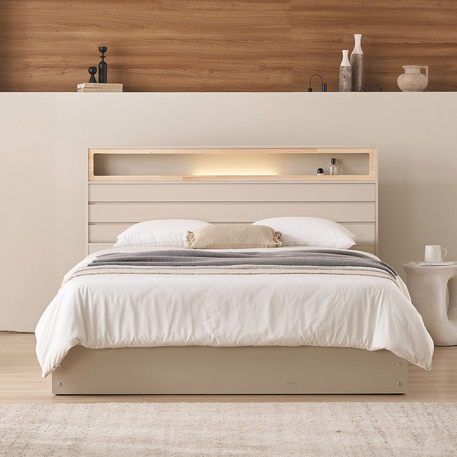 베디스 피렌체 호텔 수납형 침대 방문설치, 연그레이