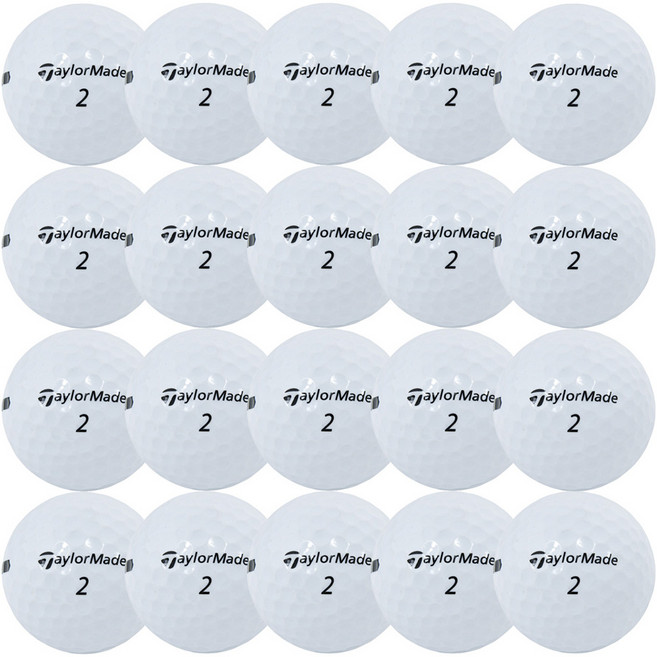 TaylorMade 高爾夫球 Lost 實惠型 42.67mm, 白色混合, 20個, 1入
