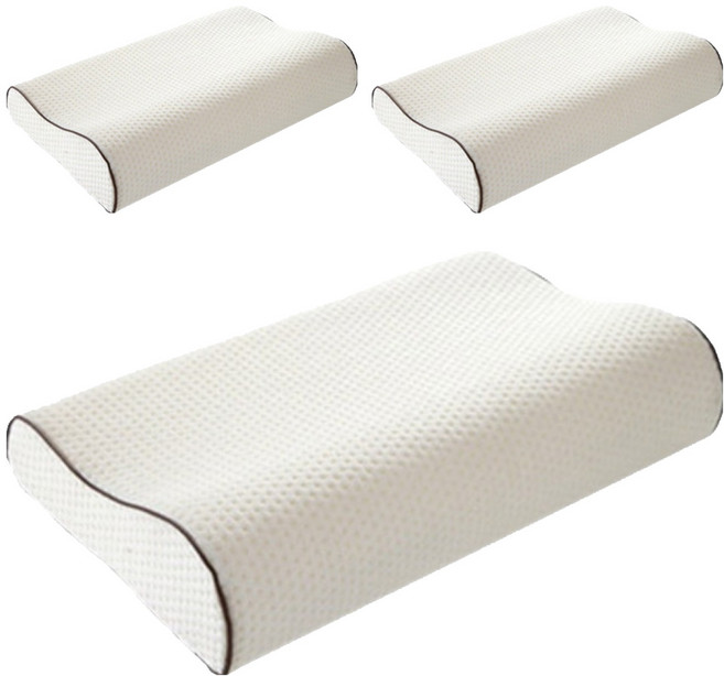 일상잡화 3D 메모리폼 베개, 화이트, 3개