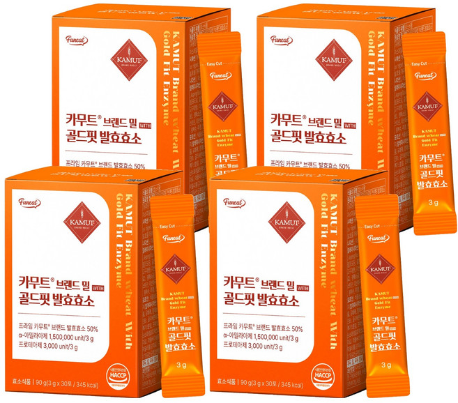 KAMUT 品牌小麥黃金配方發酵酵素, 90g, 4盒