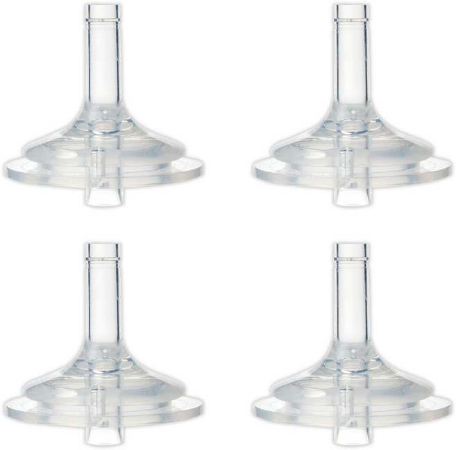 하이비 더블하트 그로미미 유피스 호환 교체용 젖병 빨대꼭지 2단계, 4개, 투명