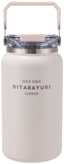 Sitarayuri 304不鏽鋼大容量雙飲保溫冰桶, 1個, 1.2L, 白色
