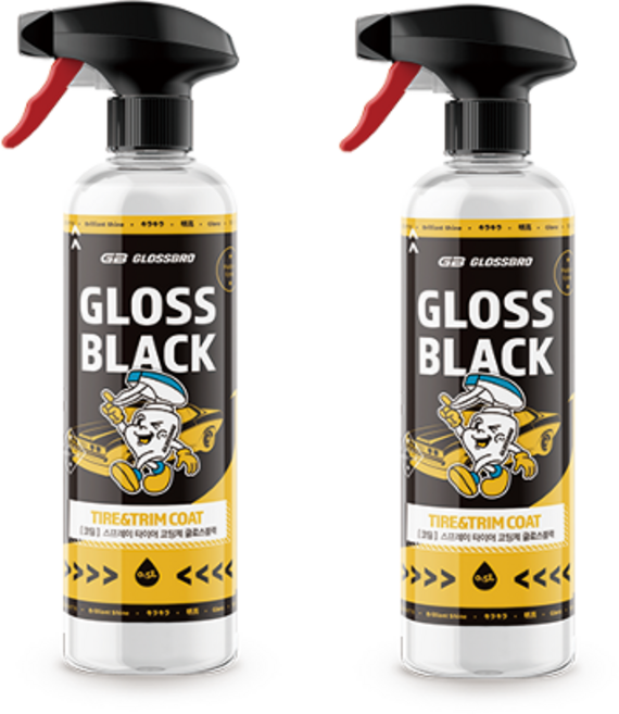 글로스브로 글로스블랙 타이어 코팅제, 500ml, 2개