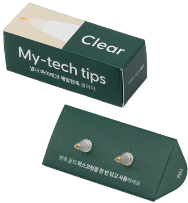 nelna. Mytech 金屬筆尖 2入, 1個, 透明