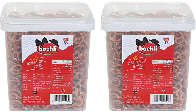 보헬리 미니 프레첼, 1.2kg, 2개