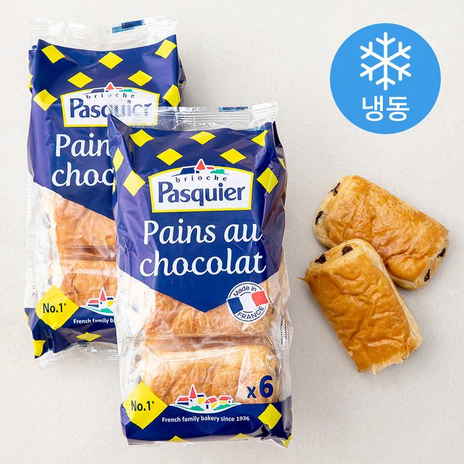 파스키에 팡 오 쇼콜라 6개입 (냉동), 270g, 1개입, 2개