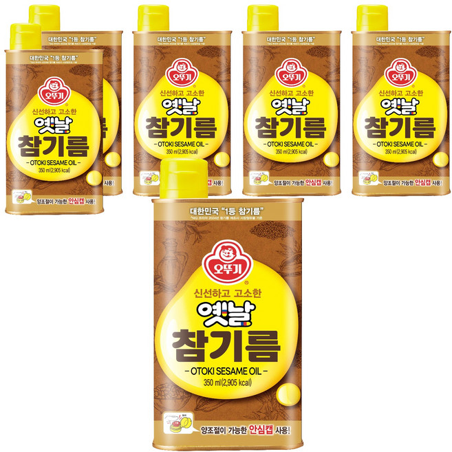 오뚜기옛날 참기름, 350ml, 6개