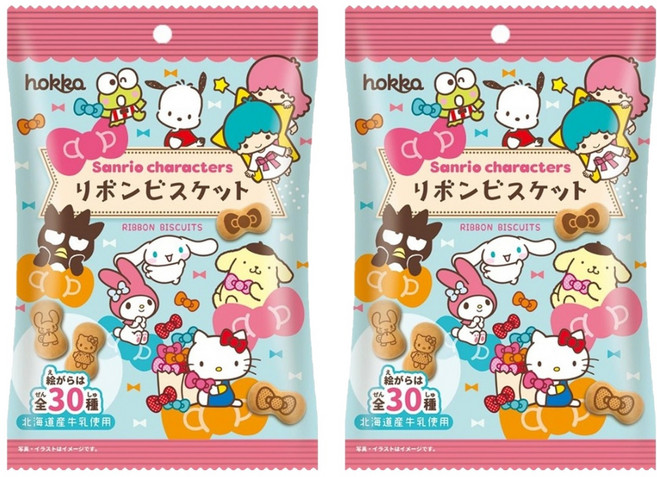 hokka 北陸製菓 三麗鷗 蝴蝶結造型餅乾, 45g, 2包