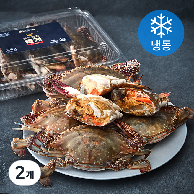 바다미식회 살이꽉찬 국내산 통암꽃게 (냉동), 1kg(중, 5~6마리), 2개
