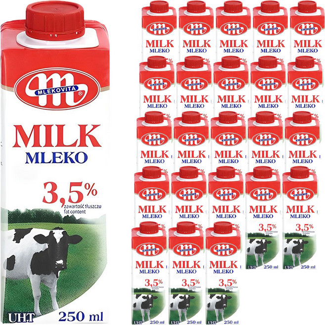 믈레코비타 3.5% 멸균우유, 250ml, 24개