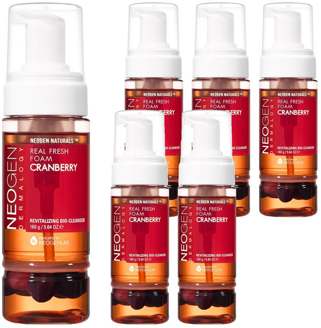 네오젠 더마로지 리얼 프레쉬 폼 크렌베리, 160g, 6개