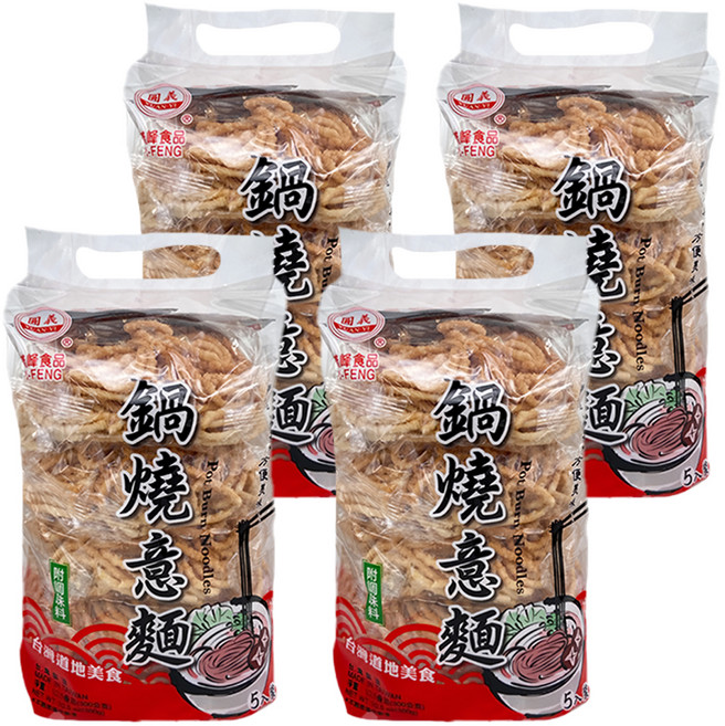 義峰食品 海鮮風味鍋燒意麵, 300g, 4袋