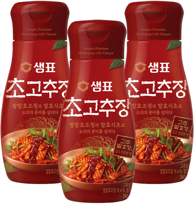 샘표 초고추장, 3개, 360g
