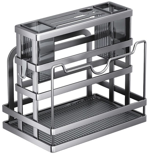 小麥購物 刀具收納架 L1395, 1個, 灰色