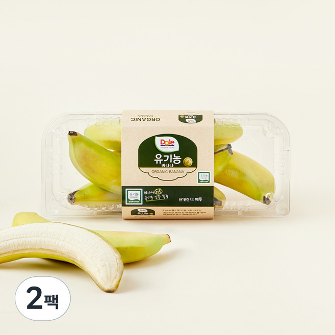 돌 유기농 바나나, 500g, 2개