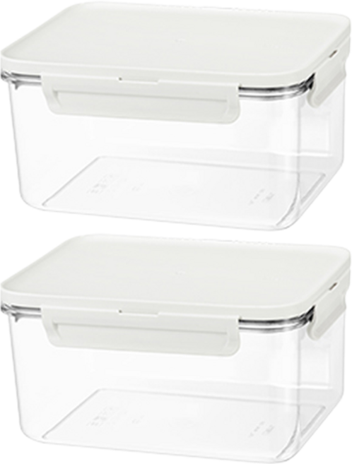 리템 에코스냅 밀폐용기 4호 IVORY 1.9L, 단품, 2개