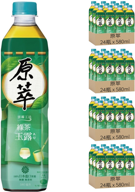 原萃 綠茶玉露, 580ml, 96瓶