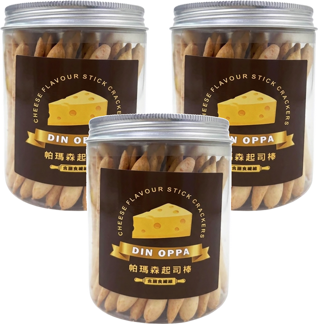 DIN OPPA 帕瑪森起司棒, 100g, 3罐