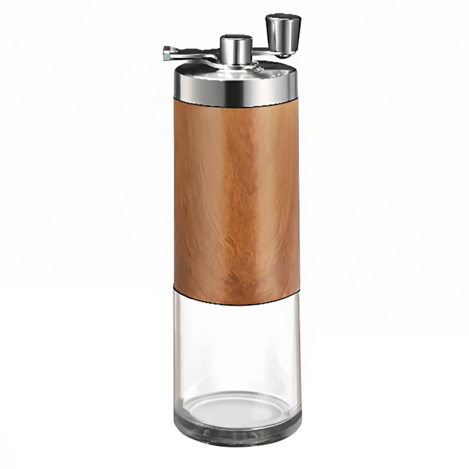 ANTIAN 便攜手搖咖啡豆研磨機, 棕色, 1個