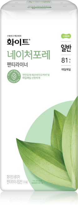 화이트 네이처포레 팬티라이너, 일반, 81개입, 1개