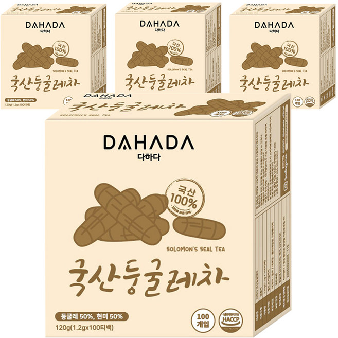다하다 국산둥굴레차, 1.2g, 100개입, 4개