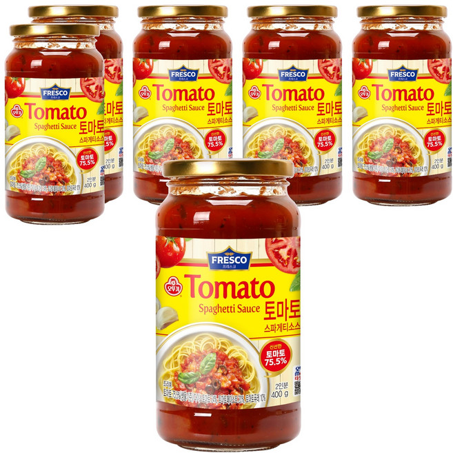 오뚜기 프레스코 토마토 스파게티소스, 400g, 6개