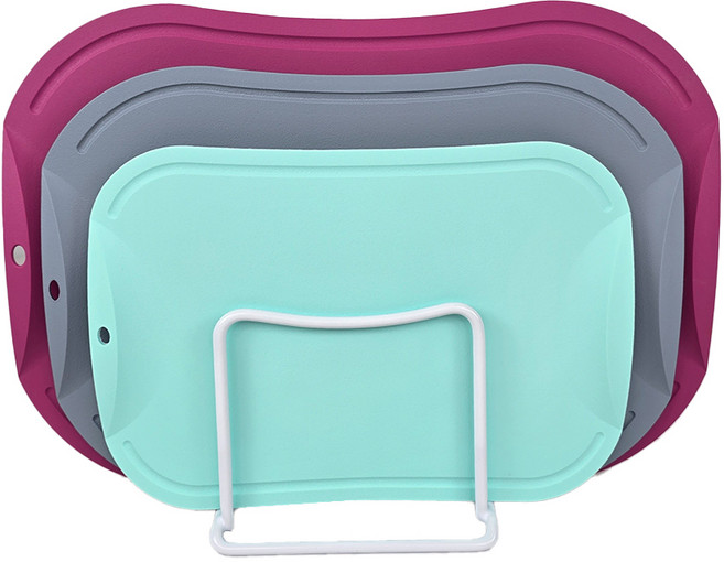 도블레 칼집나지않는도마 3종 + 스틸거치대 세트, 시즌2(민트, 블루그레이, 인디핑크)