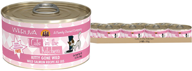 Cats in the Kitchen 貓罐, 瘋狂野生鮭, 90g, 24罐