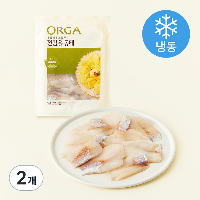올가홀푸드 두툼하게 포를 뜬 전감용 동태 (냉동), 400g, 2개