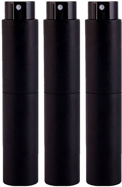 Reddot 紅點生活 防疫不沾紋玻璃噴霧分裝瓶 10ml, 黑色, 3個
