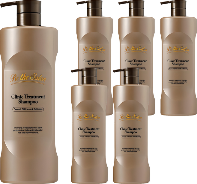 비더살롱 크리닉 트리트먼트 샴푸 중건성용, 1L, 6개