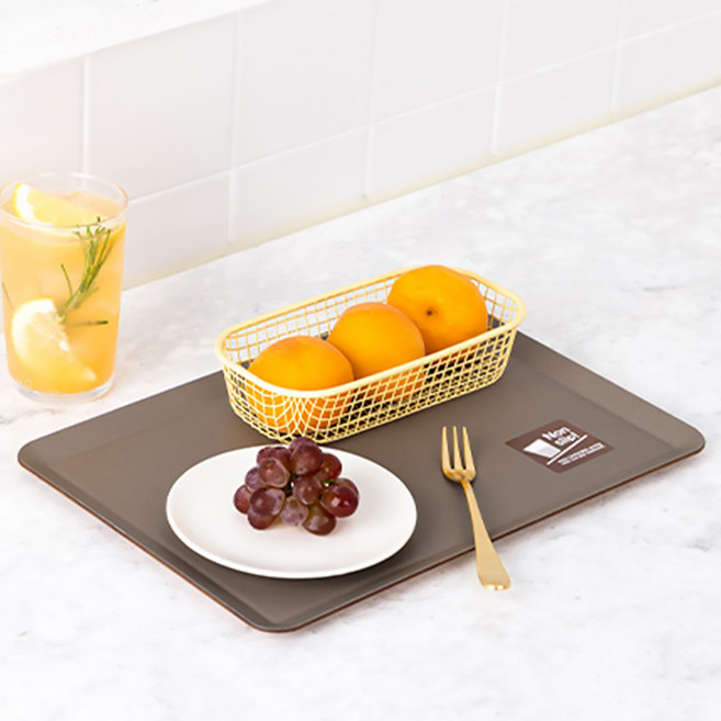 로흐야 국산 낮은 논슬립 사각 트레이, 초코브라운, 1개