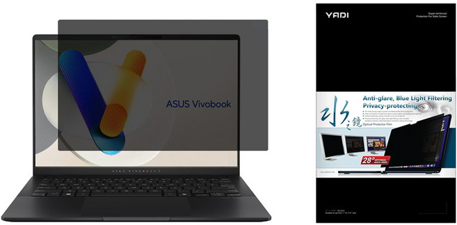 YADI 亞第 插卡隱貼 水之鏡防窺片 16 : 10 ASUS Vivobook S 14 OLED S5406MA 專用 14 吋 301 x 188mm, 1個