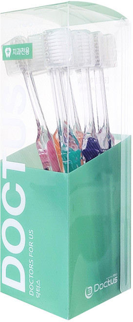 DOCTUS 고급 이중 슬림모 칫솔 랜덤발송, 12개입, 1개