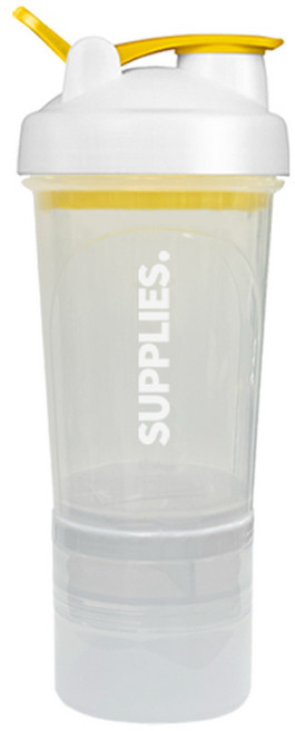 서플라이스 스택 쉐이커 보틀, 화이트, 550ml, 1개