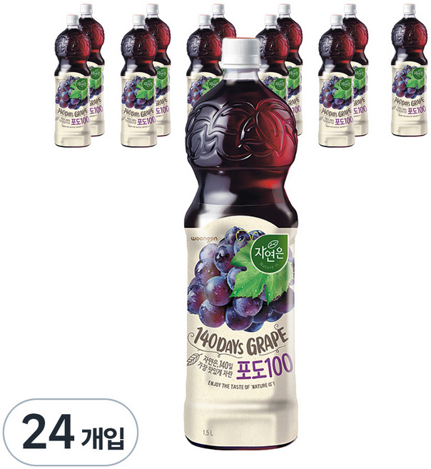 자연은 포도 주스, 1.5L, 24개