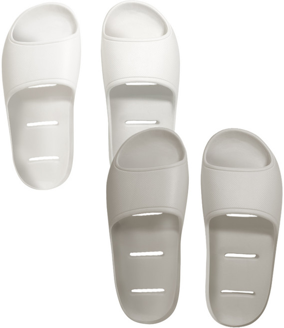 베이스알파에센셜 문에 안걸리는 발등 낮은 욕실화 2종 세트 EVA재질, 아이보리, 샌드, 1세트