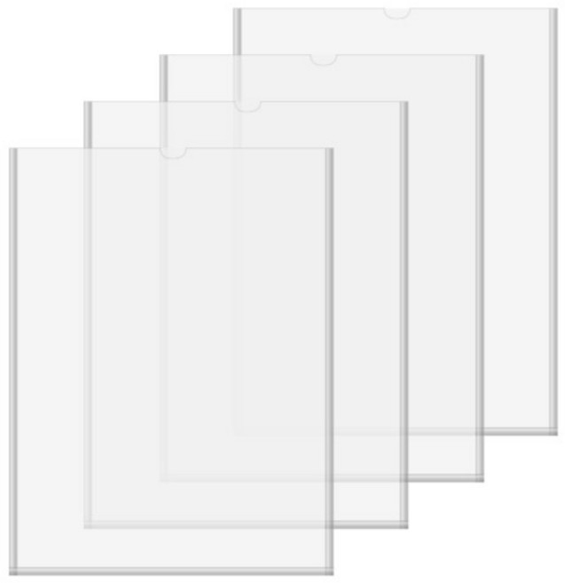 스타리움 부착형 아크릴 게시판 A4, 투명, 4개