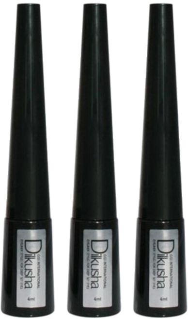 딜쿠샤 리퀴드 아이라이너 4ml, 블랙, 3개