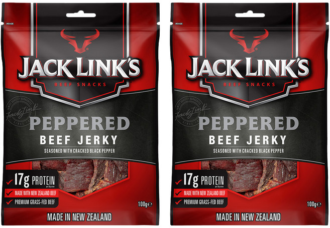 잭링크스 비프 져키 페퍼드 육포, 100g, 2개