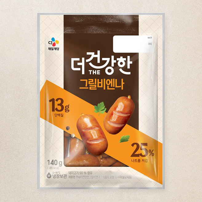 더건강한 그릴 비엔나 소시지, 140g, 1개