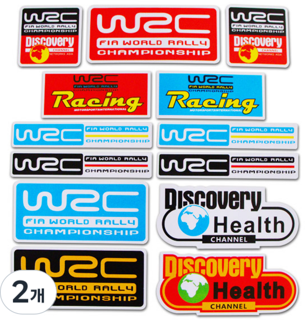 스포츠 패션 차량용 스티커, C09WRC, 2개