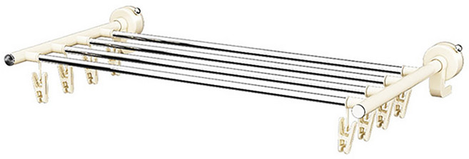 스타리움 무타공 흡착 접이식 빨래 건조대, 화이트