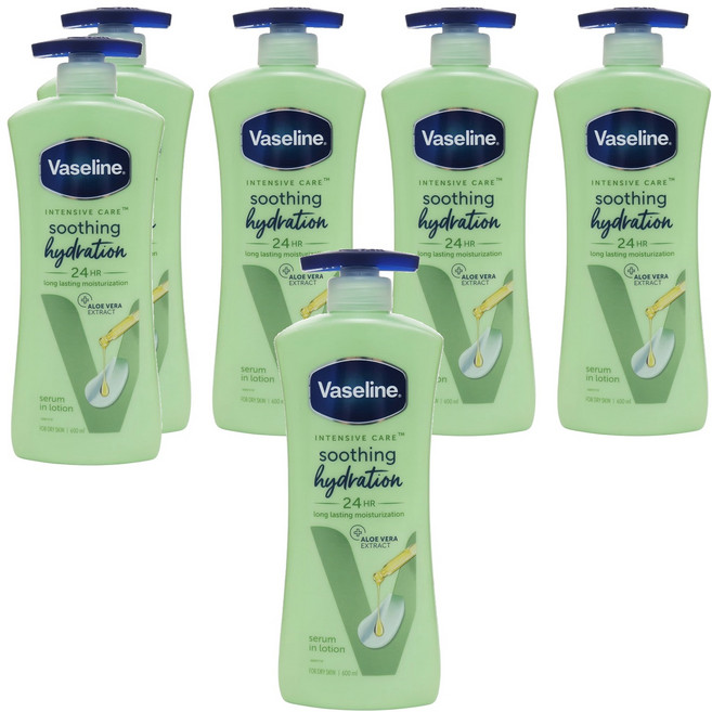 Vaseline 凡士林 乳液 蘆薈精華, 600ml, 6瓶