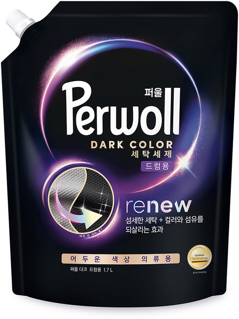 퍼울 다크 드럼용 액상세제 리필, 1.7L, 1개
