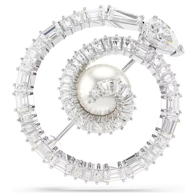 스와로브스키 여성용 스네이크 로듐브로치5698885 + 쇼핑백 + 메시지카드 + 품질보증서