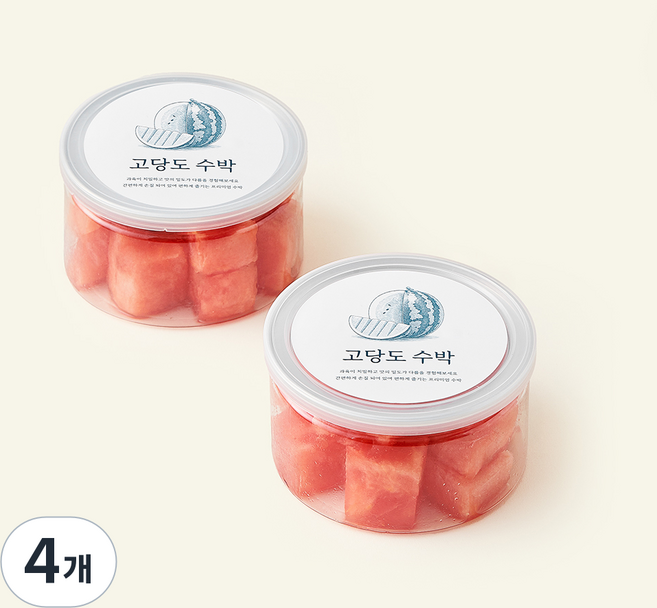 컷팅 고당도 수박, 200g, 4개