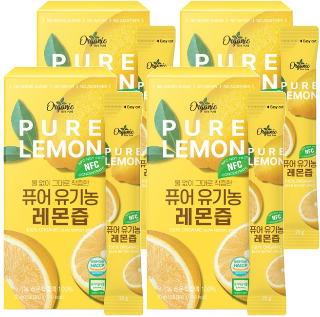 천호엔케어 퓨어 유기농 레몬즙 15p, 300g, 4개
